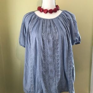 DRESS BARN Women’s BOHO Peasant Cotton Blouse